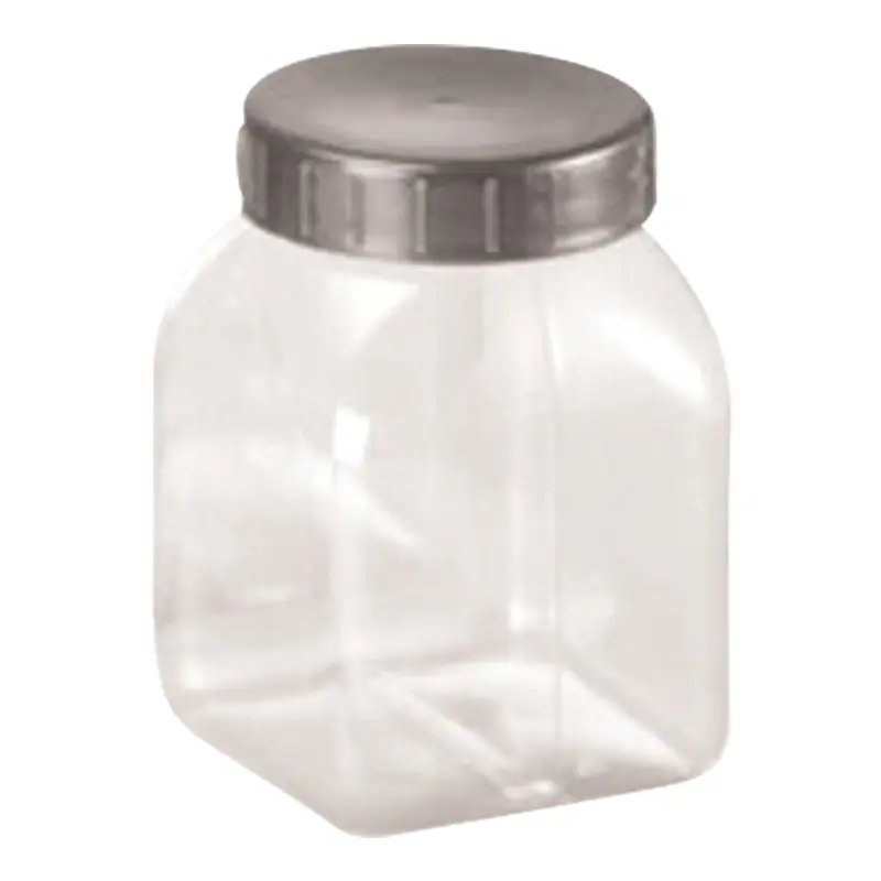 Monsterpot brede hals PVC met schroefdop 300 ml transparant