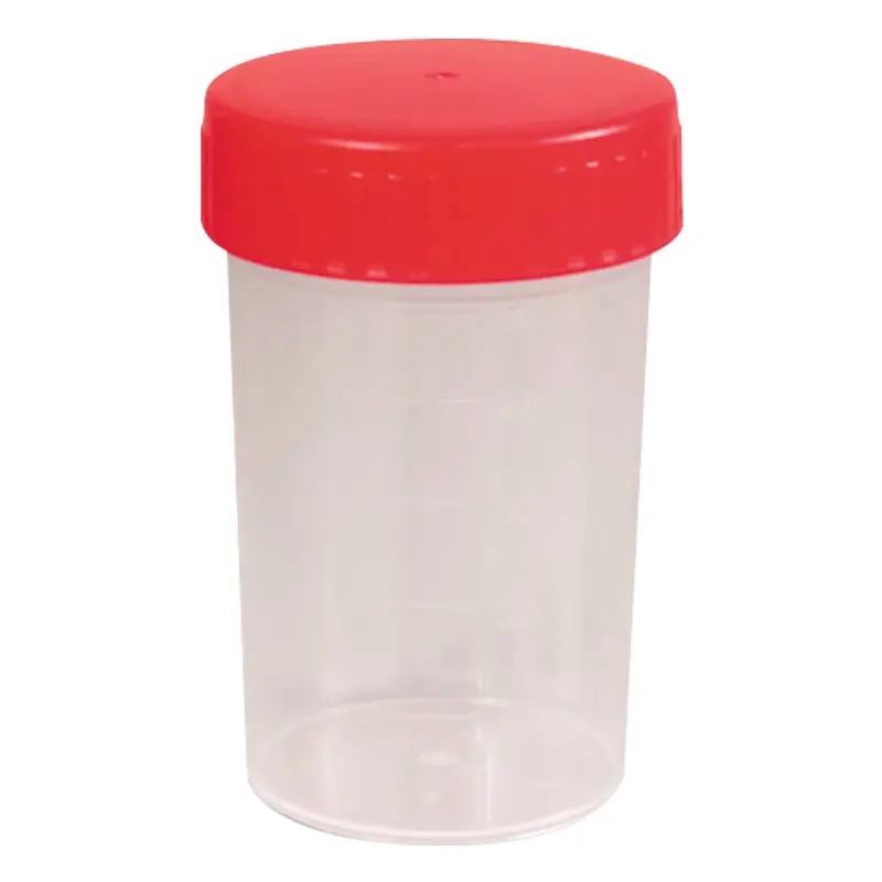 Monsterpot PP met schroefdop en schaalverdeling 120 ml transparant