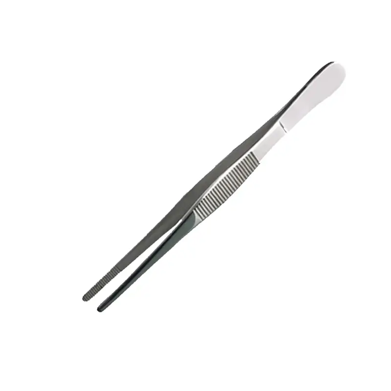 Burkle pincet recht stomp RVS 10,5 cm<linebreak>