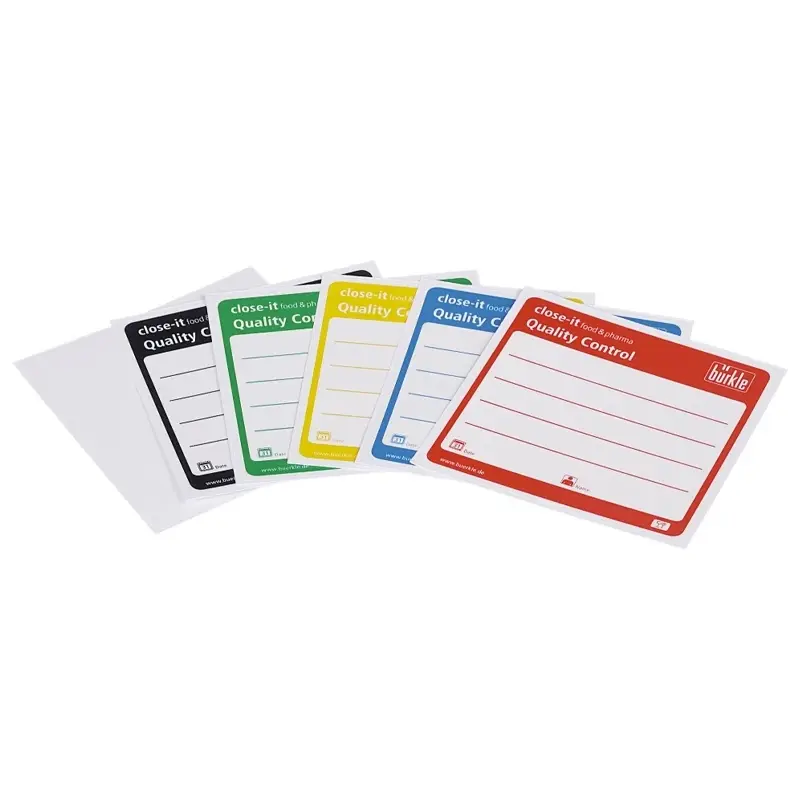 Burkle Close-it etiket Food & Pharma 95x95 mm rood