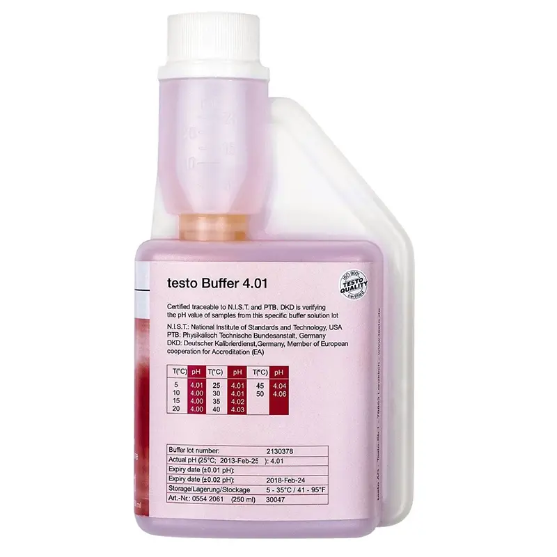 testo kalibratieoplossing met certificaat in doseerfles 250 ml