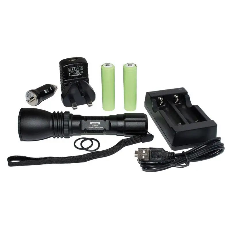Nightsearcher UV LED 365 zaklamp oplaadbaar ultraviolet 365nm