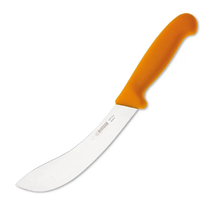 Giesser 2405-18 slagersmes gebogen lemmet 18 cm geel