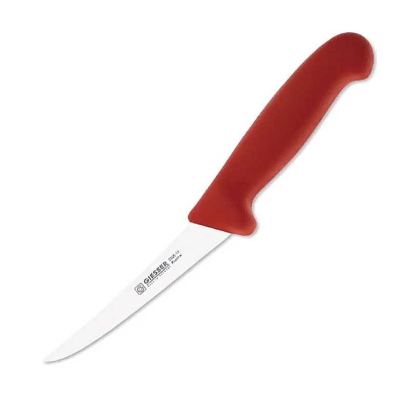 Giesser 2505-13 uitbeenmes semi-flexibel lemmet 13 cm rood
