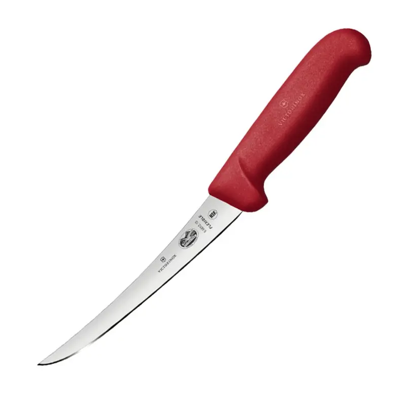 Victorinox Fibrox 5.6611.12 uitbeenmes flexibel lemmet 12 cm rood