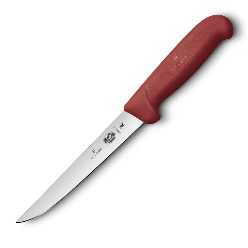 Victorinox Fibrox 5.6001.15 uitbeenmes breed lemmet 15 cm rood