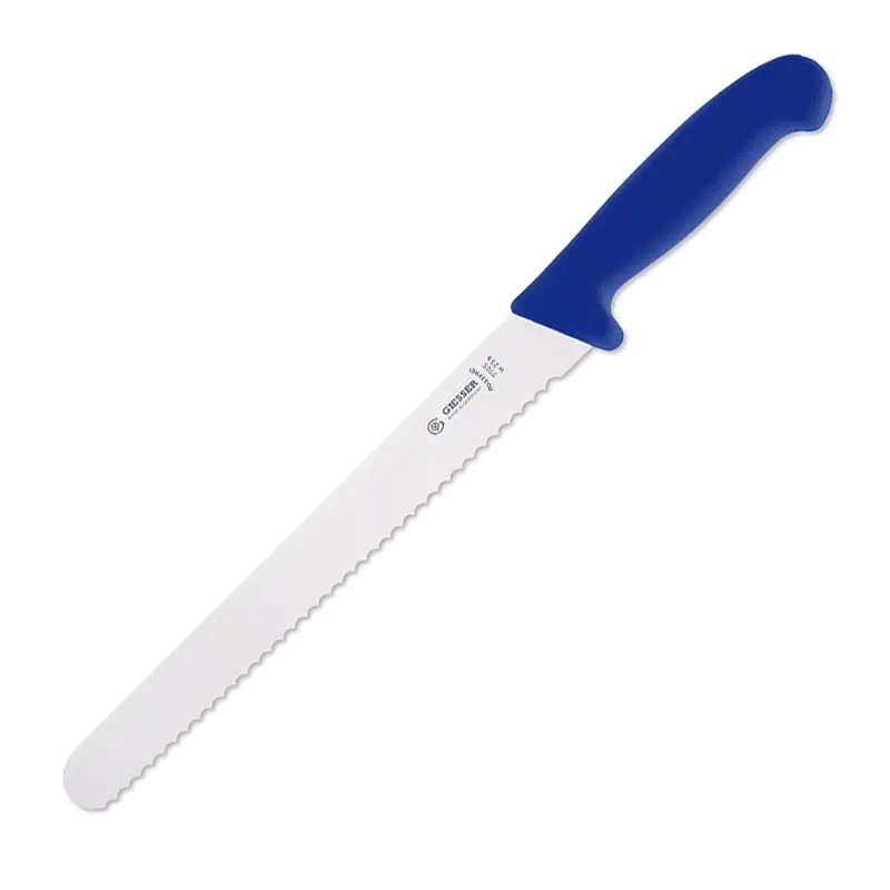 Giesser 7705 w 25 vleeswarenmes gekarteld lemmet 25 cm blauw
