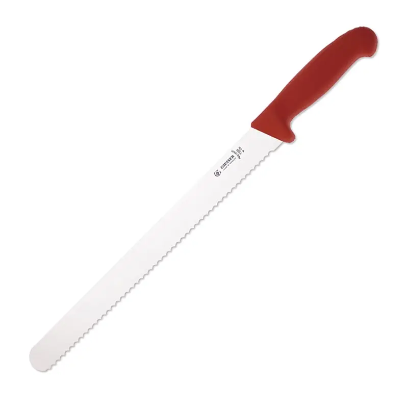 Giesser 7705 w 31 vleeswarenmes gekarteld lemmet 31 cm rood