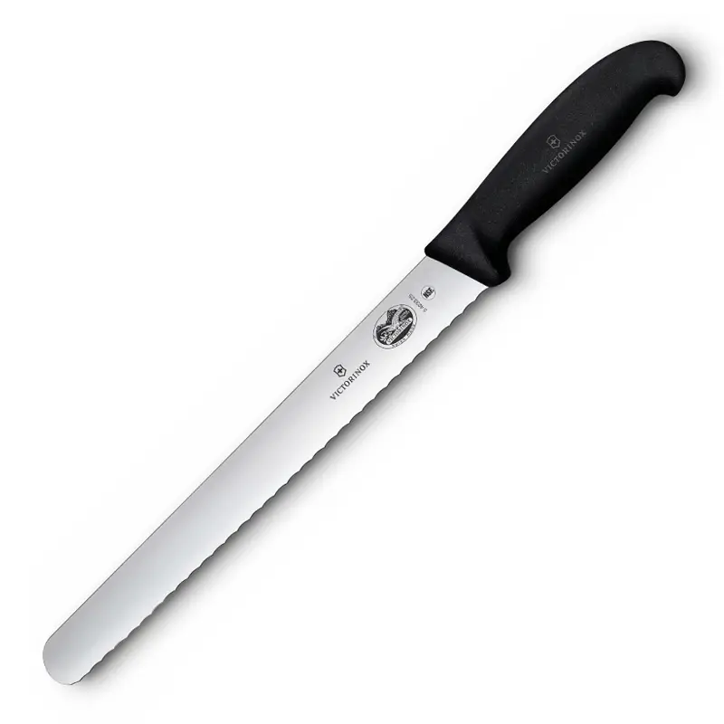 Victorinox Fibrox 5.4233.25 broodmes gekarteld lemmet 25 cm zwart