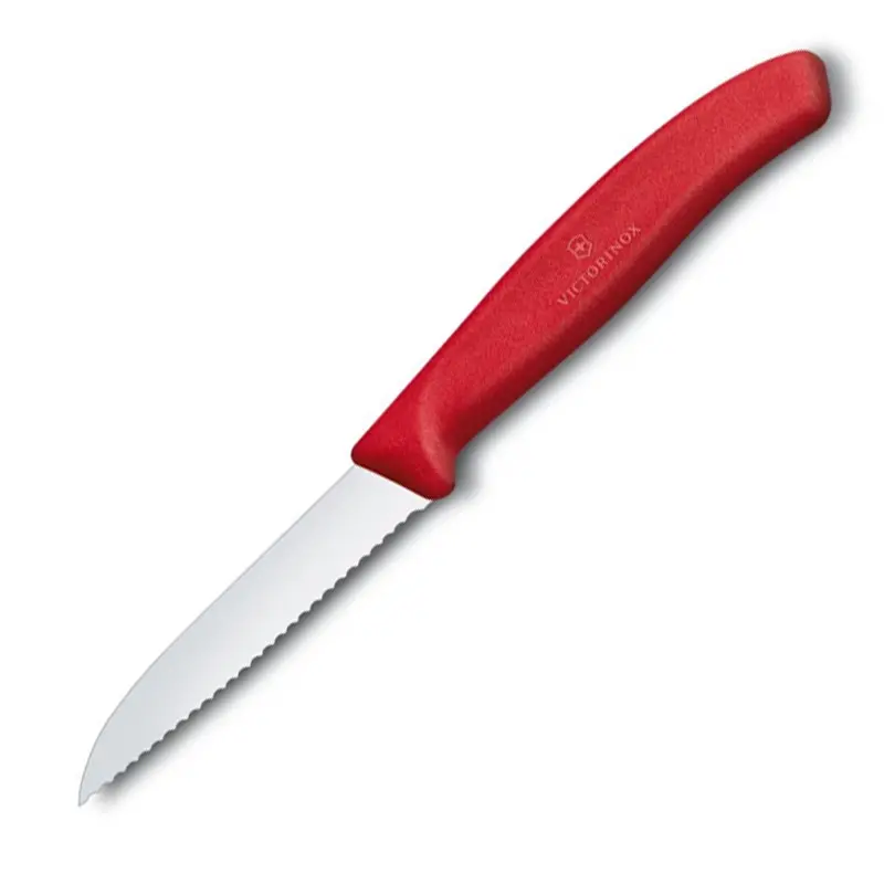 Groentemes gekarteld Victorinox 6.7431 8 cm rood