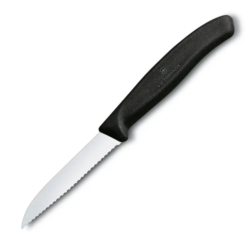 Groentemes gekarteld Victorinox 6.7433 8 cm zwart