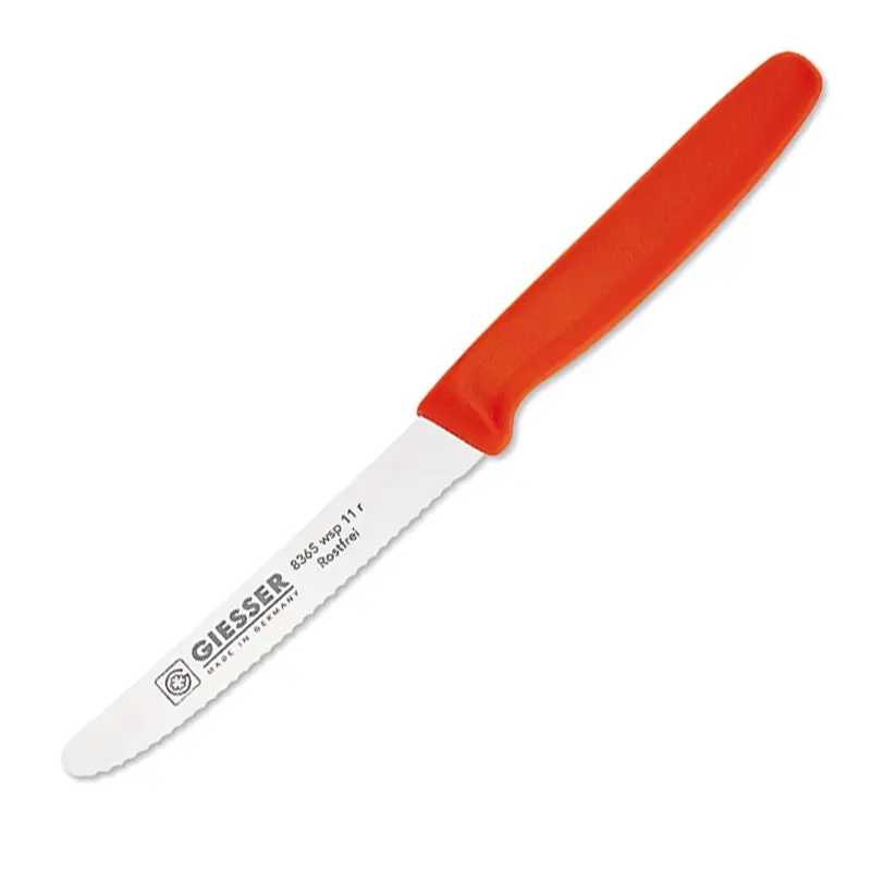 Universeel kartelmes Giesser 8365 wsp lemmet 11 cm rood