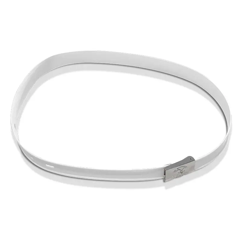 Kunststof messenhouder voor 1 mes compleet met riem wit
