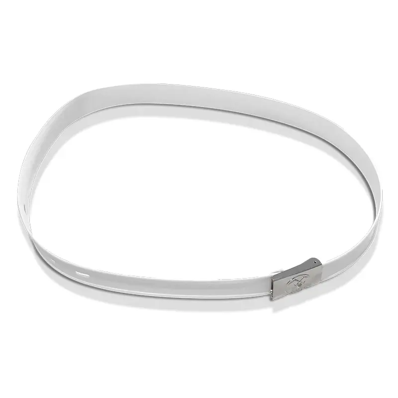 Riem met gesp voor kunststof messenhouders wit