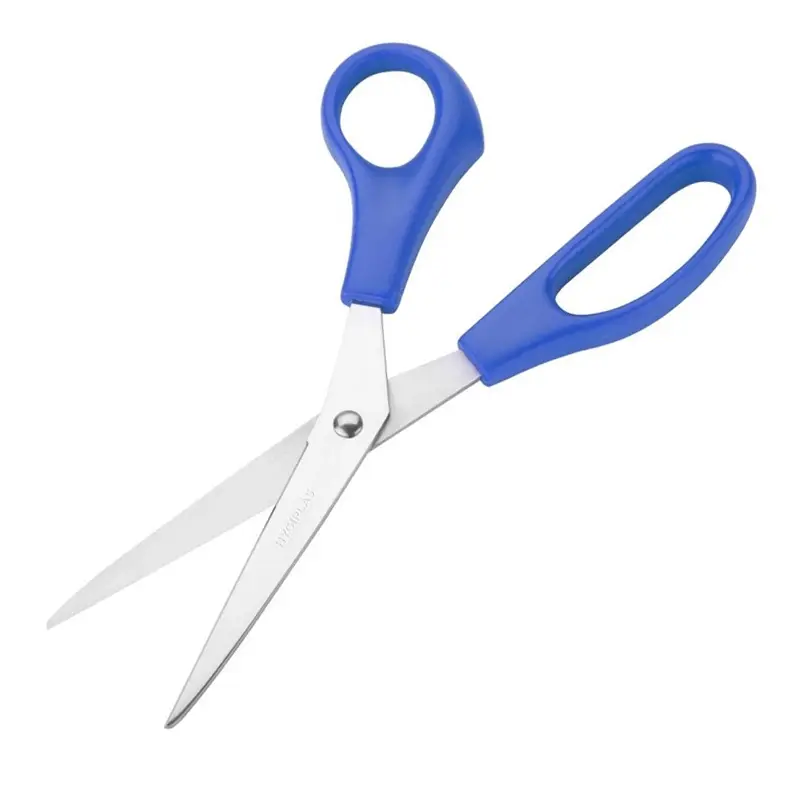 Keukenschaar RVS handgreep blauw