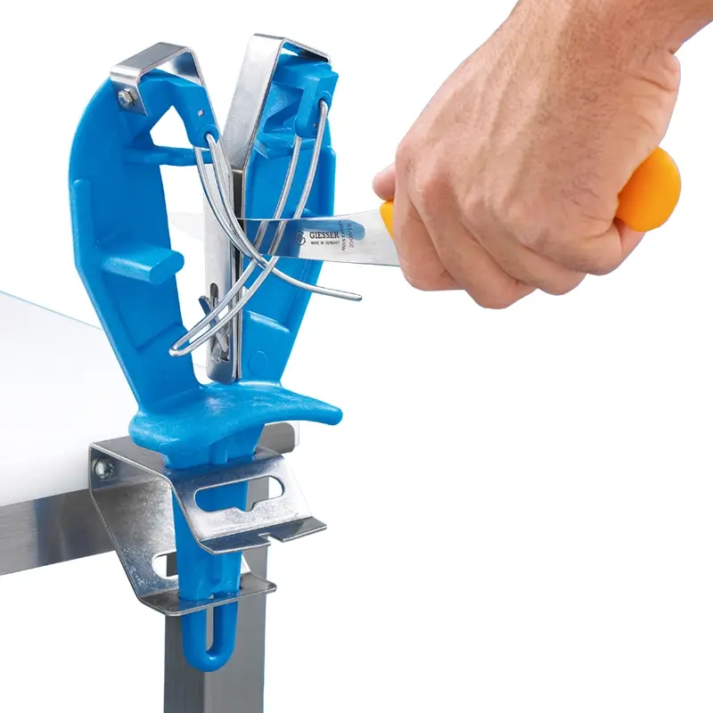 Messenslijper Sharp Easy met bevestigingsbeugel blauw