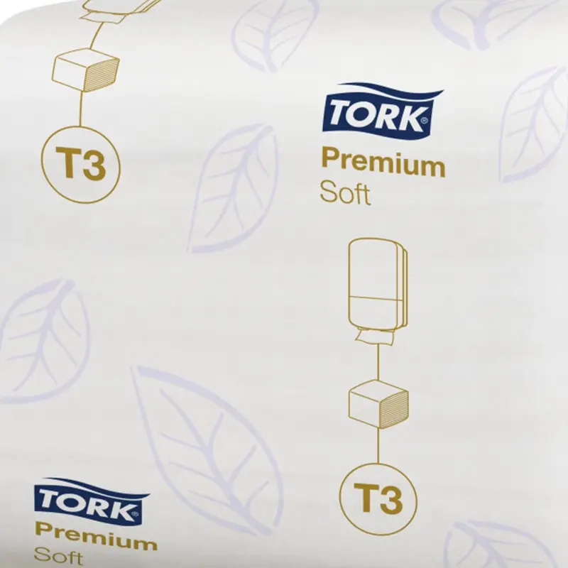 Tork zacht gevouwen toiletpapier 2-laags premium T3 wit