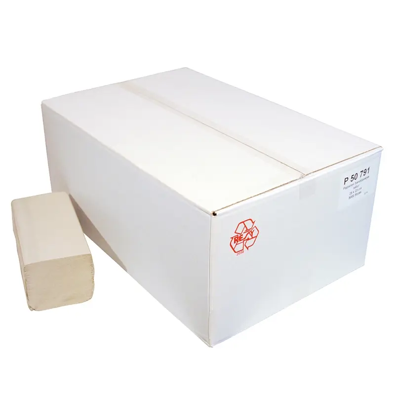Euro Products handdoekpapier Z-vouw 1-laags recycled 230x250 mm wit