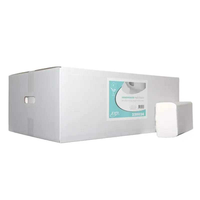 Euro Products handdoekpapier multifold cellulose 2-laags 240x206 mm wit
