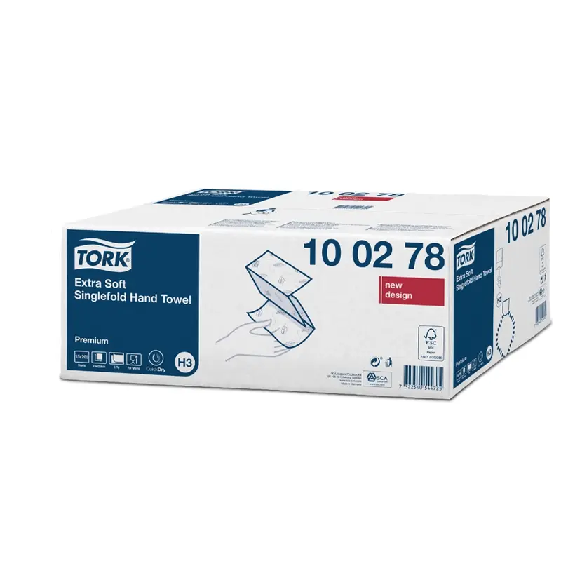 Tork handdoekpapier extra zacht 2-laags Z-vouw H3 wit