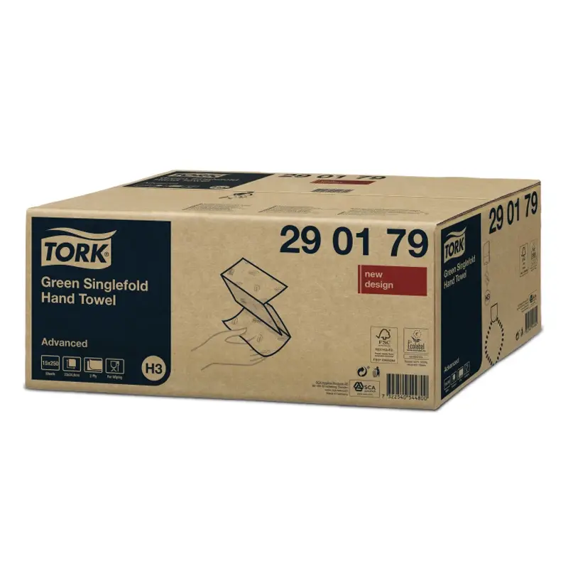 Tork handdoekpapier Z-vouw Advanced H3 2-laags groen