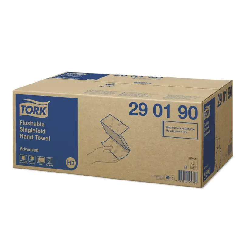 Tork oplosbare papieren handdoeken Z-vouw H3 2-laags wit