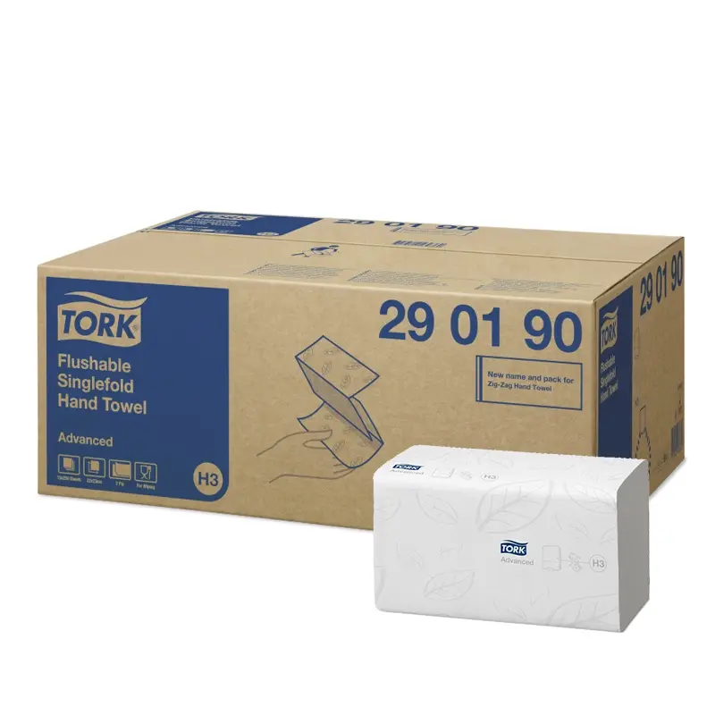 Tork oplosbare papieren handdoeken Z-vouw H3 2-laags wit