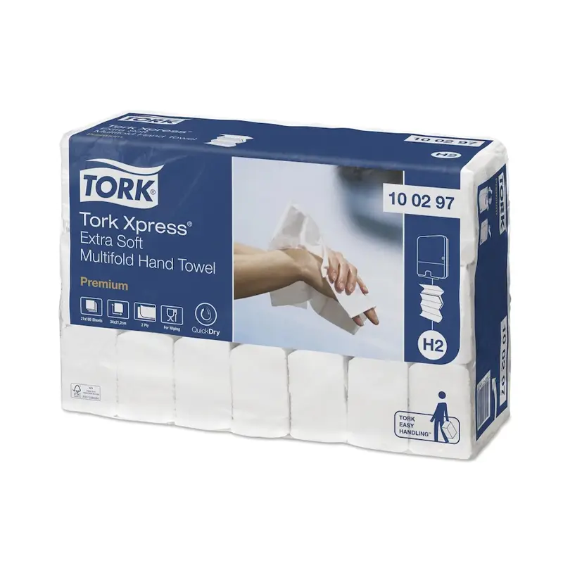 Tork Xpress extra zacht Multifold handdoekpapier H2 2-laags wit