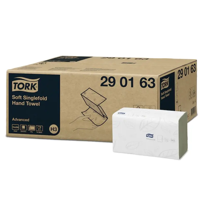 Tork handdoekpapier Singlefold Advanced H3 2-laags wit