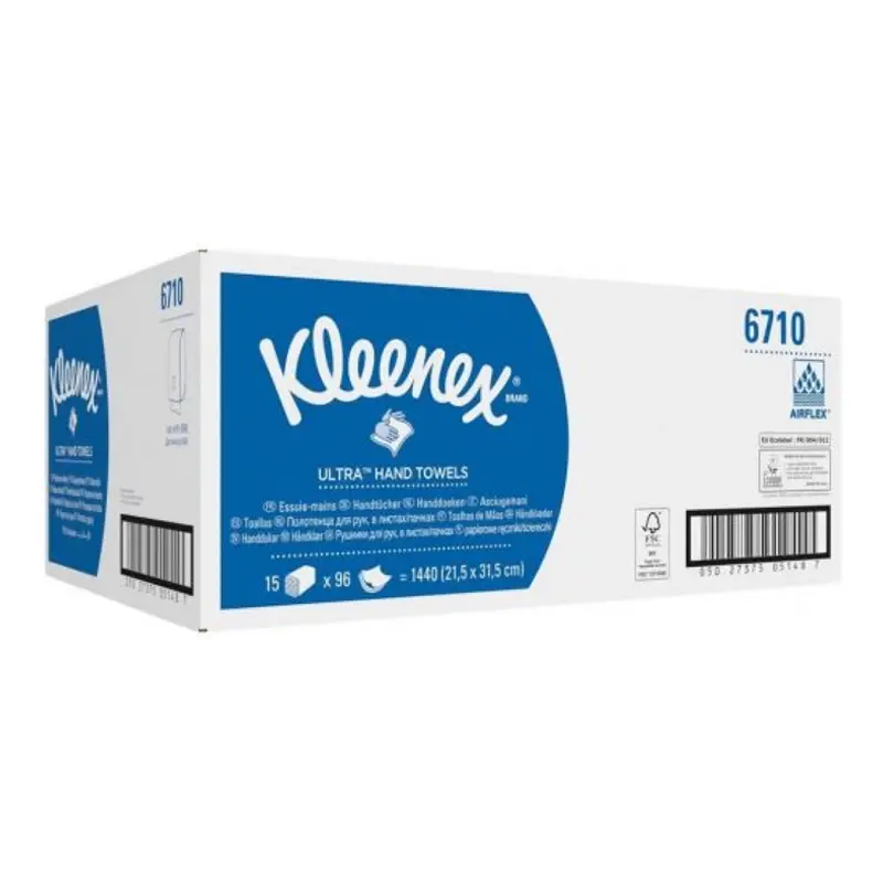 Kimberly-Clark Kleenex 6710 handdoekpapier interfold 3-laags 318x215 mm wit