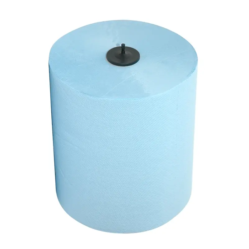 Euro Products Matic Plus handdoekrol met dop cellulose 2-laags 150 meter blauw