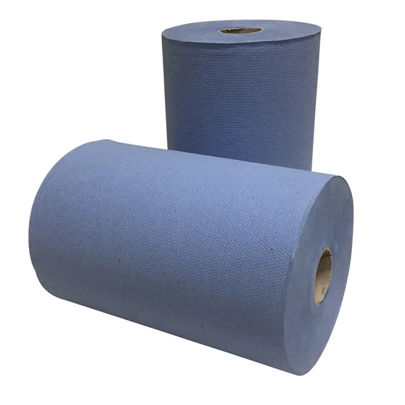 Euro Products handdoekrol cellulose verlijmd 3-laags 80 meter blauw