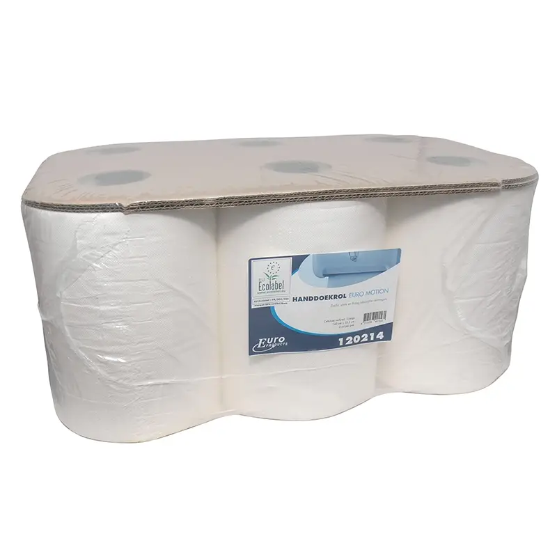 Euro Products Motion handdoekrol cellulose 2-laags verlijmd 140 meter wit