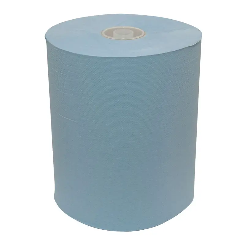 Euro Products Mini Matic XL handdoekrol cellulose 2-laags 165 meter blauw
