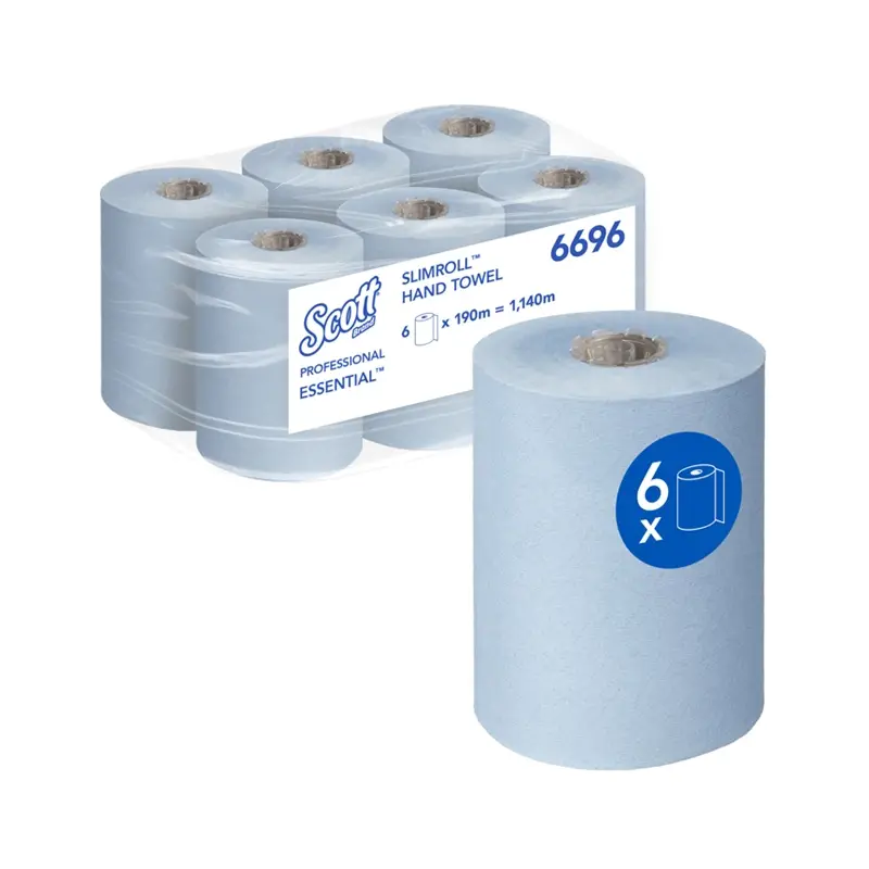 Kimberly-Clark Scott 6696 handdoekrol 1-laags 190 meter blauw