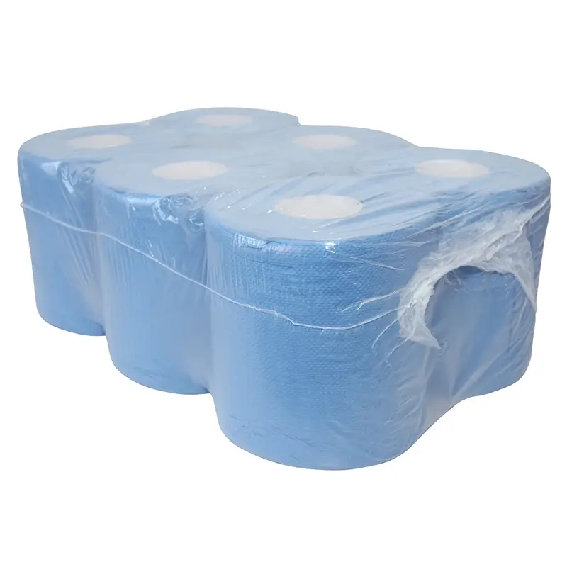 Euro Products poetspapier midi 2-laags gerecycled 150 meter blauw