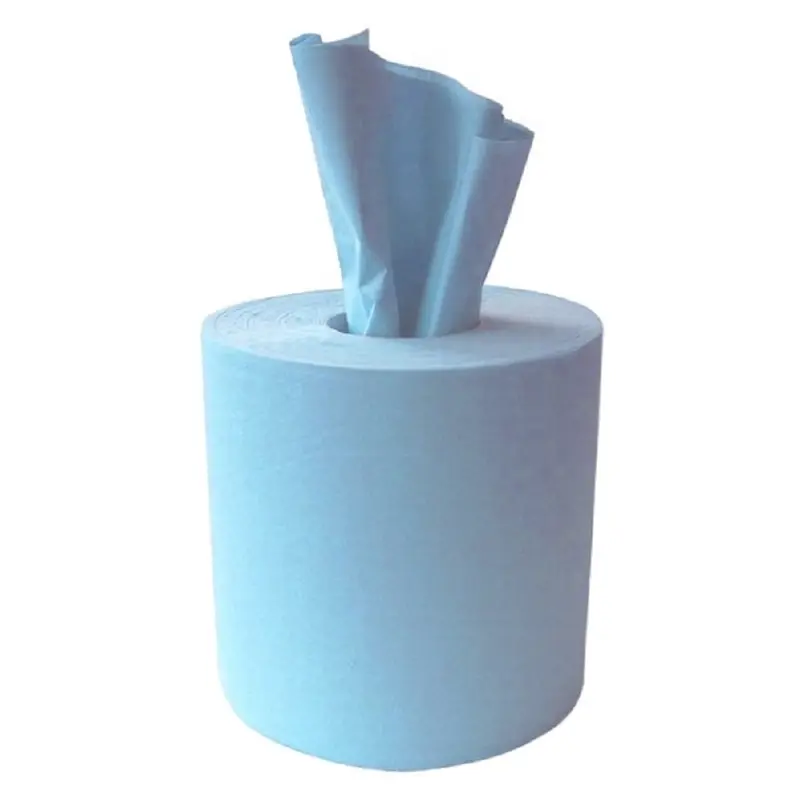 Euro Products poetspapier midi coreless 1-laags recycled 300 meter blauw