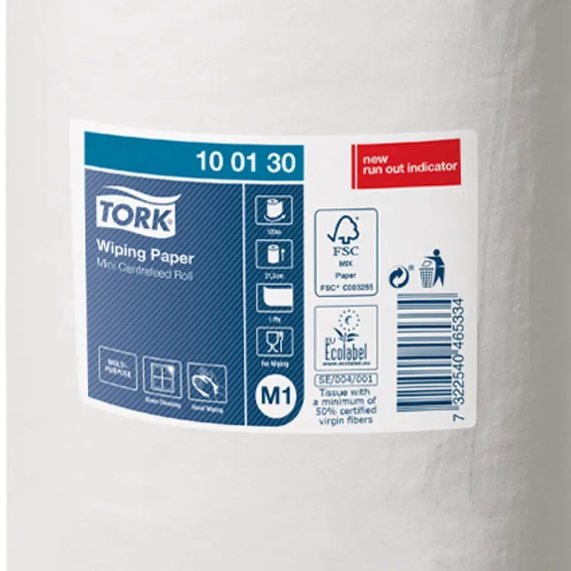 Tork poetspapier Wiping Mini Centerfeed Advanced 1-laags M1 wit