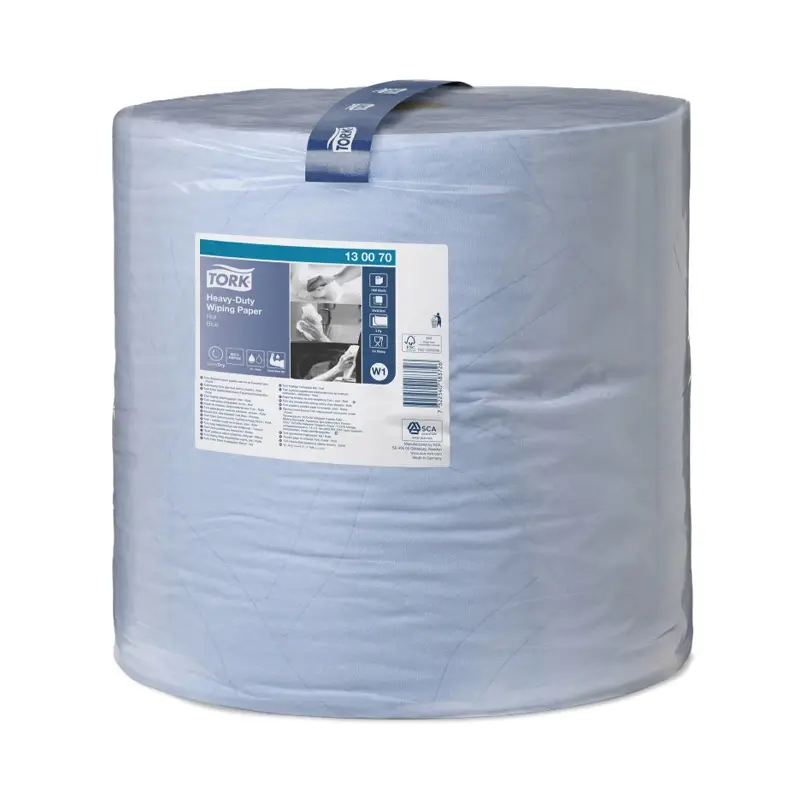 Tork poetspapier industrierol Heavy-Duty W1 2-laags 340 meter blauw