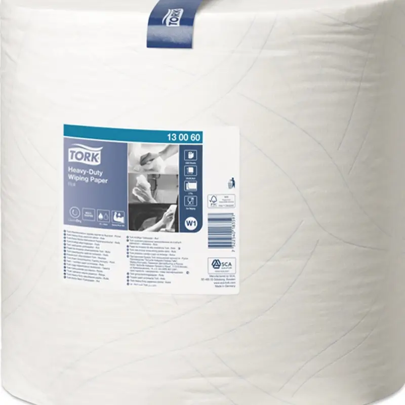 Tork poetspapier industrierol Heavy-Duty 2-laags W1 wit