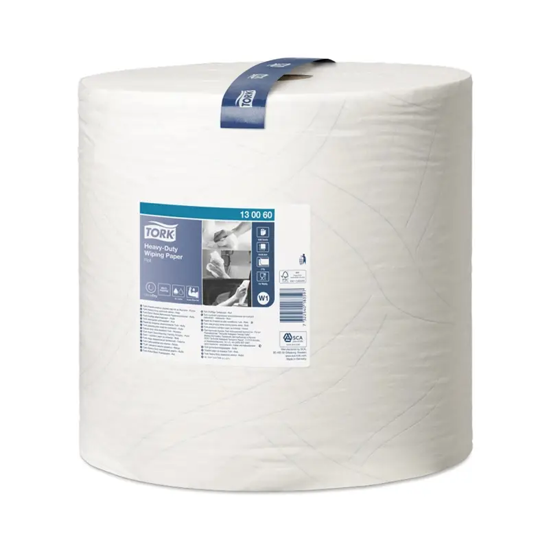 Tork poetspapier industrierol Heavy-Duty 2-laags W1 wit