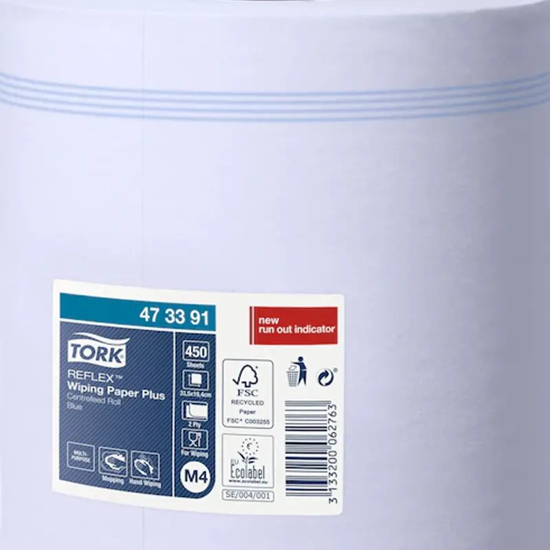 Tork Reflex Plus Centerfeed M4 poetspapier midi 2-laags blauw