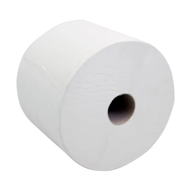 Euro Products poetspapier industrierol 1-laags cellulose 1000 meter wit