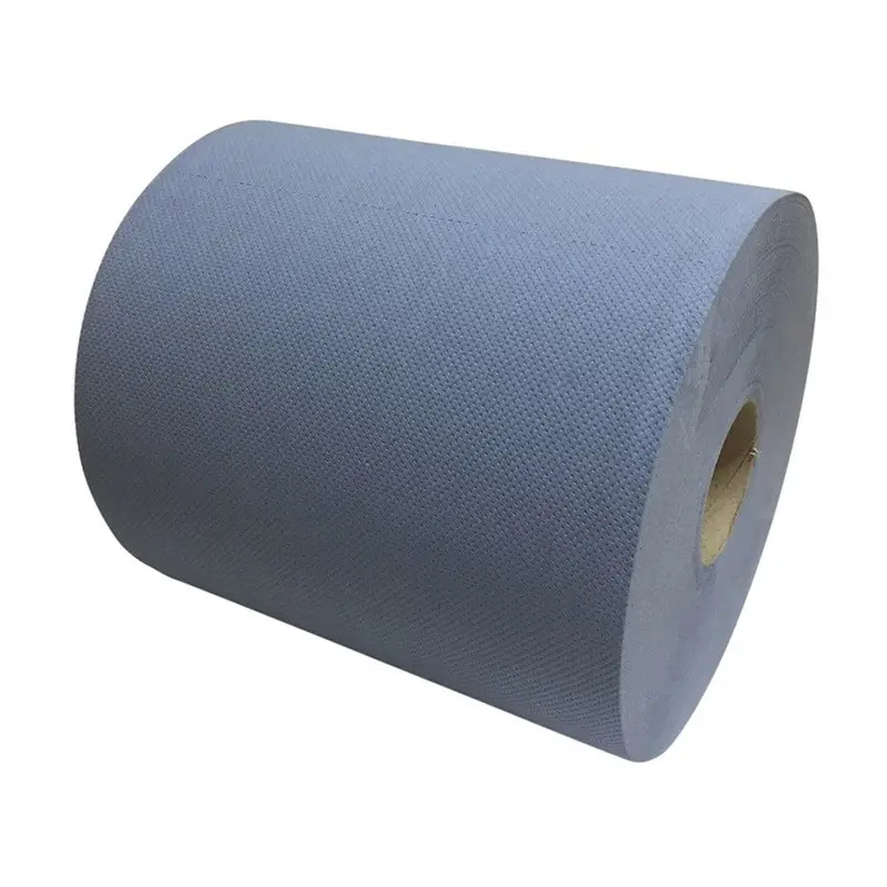 Euro Products poetspapier industrierol 2-laags recycled 380 meter blauw