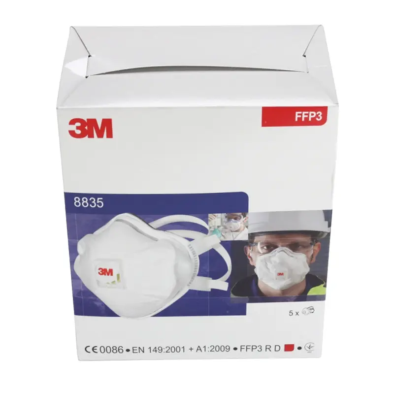 3M 8835+ stofmasker cup FFP3 R D V met uitademventiel