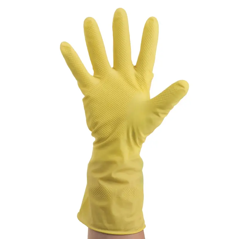 Hycare handschoen latex geel