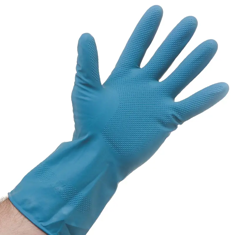 Hycare handschoen latex blauw