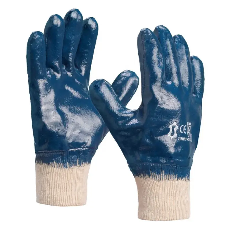 Handschoen nitril gesloten rug mechanische bescherming