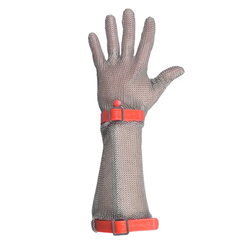 Manulatex GCM metalen handschoen lang manchet RVS snijbestendig