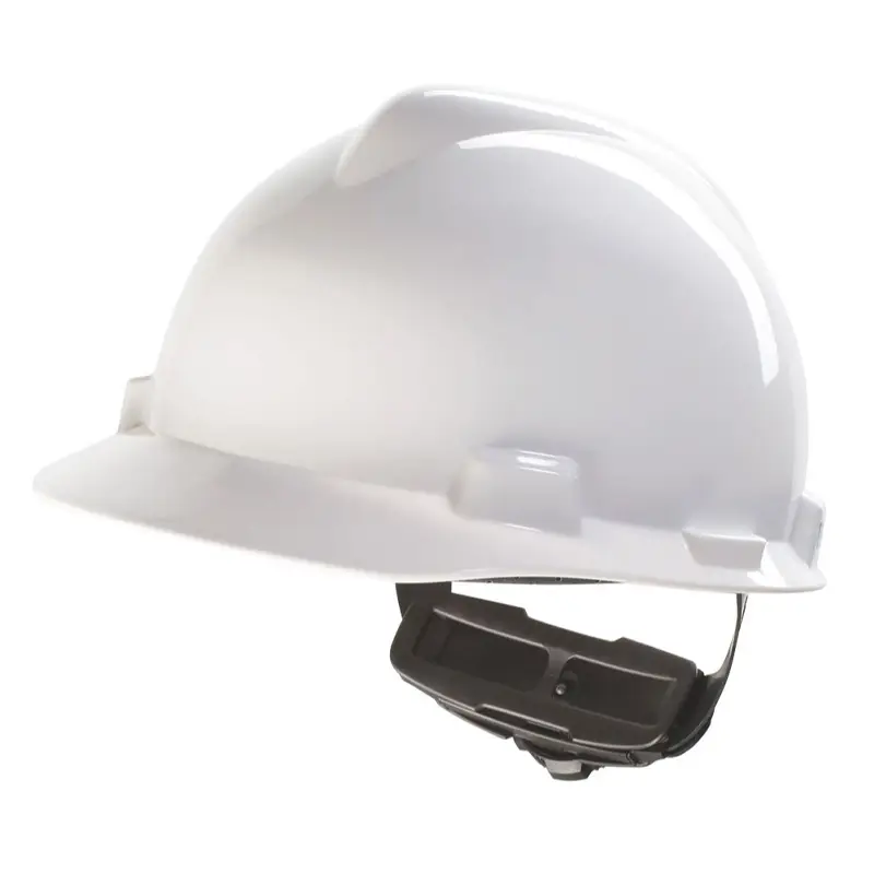 MSA V-Gard veiligheidshelm HDPE 4-punt draaiknop wit